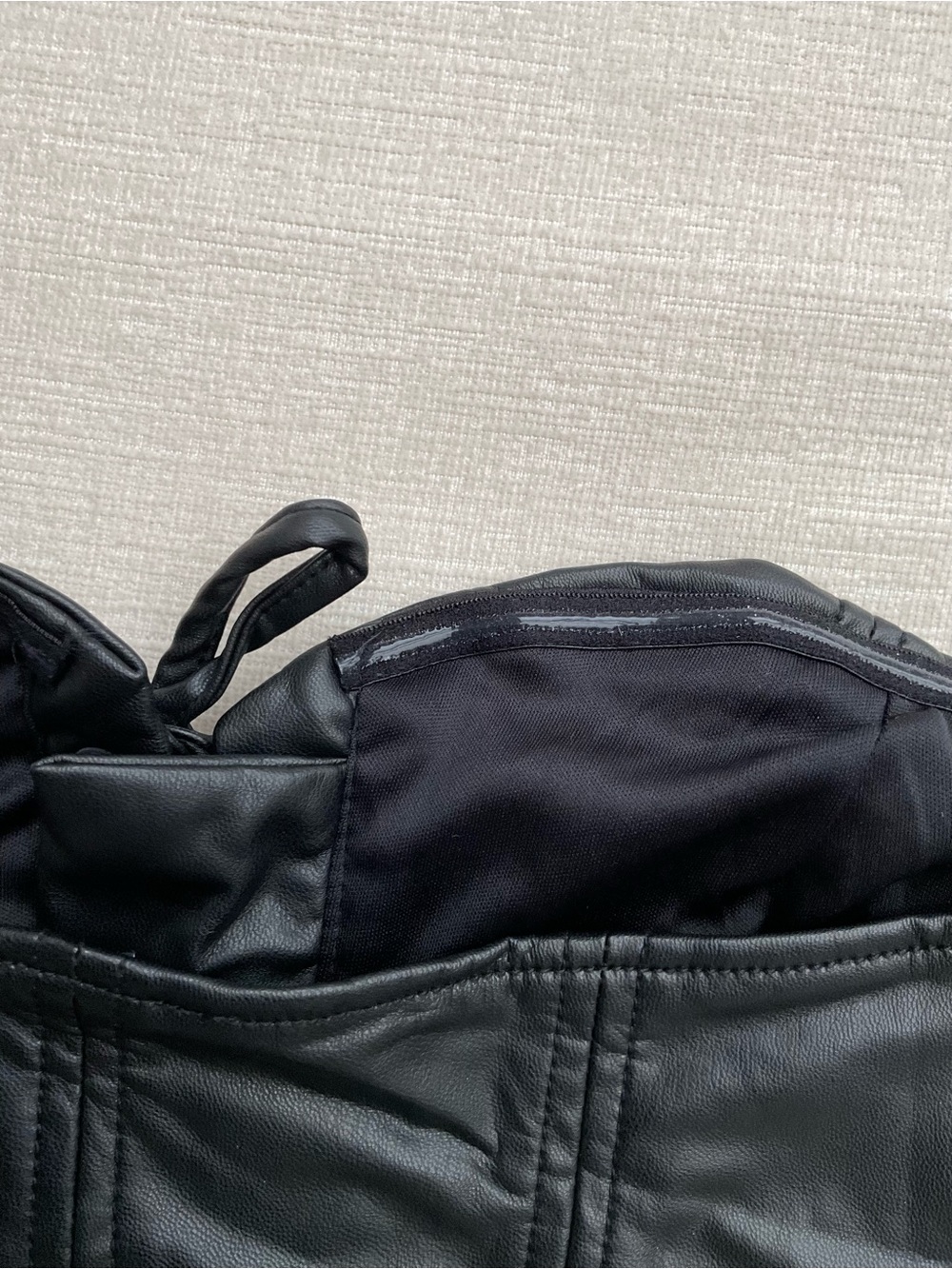 Black Lace-Up Satin Bandeau Corset Top - Picture 3 of 4